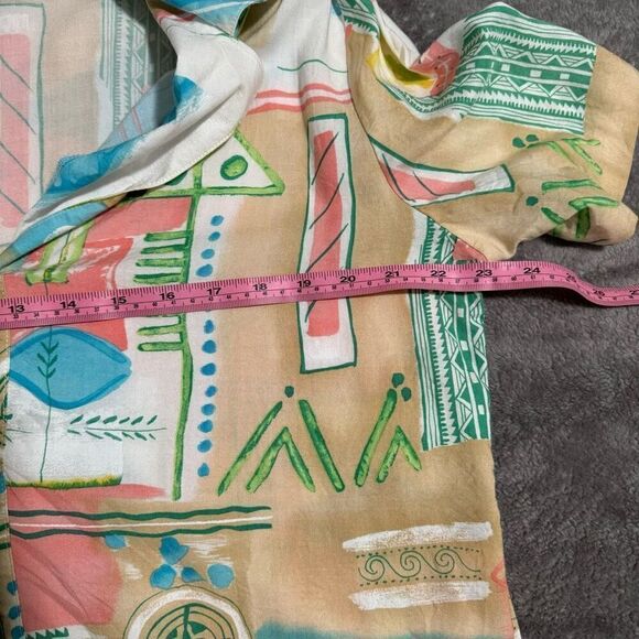 Vintage Sea Suns 90s Printed Tank Dress & Button Down Set M - Picture 9 of 9